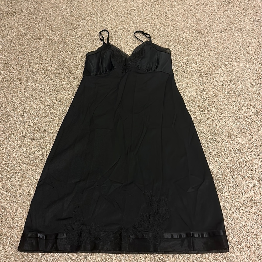 Vintage Van Raalte Black Slip Dress
